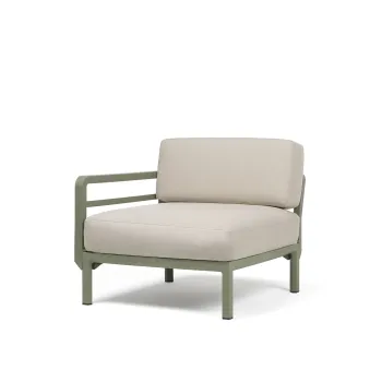 Element terminal Nardi Maximo cadru verde Cactus perne alb Perla Sunbrella imagine