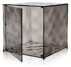 Etajera modulara cu usa Kartell Optic design Patrick Jouin 40x40x41cm gri imagine