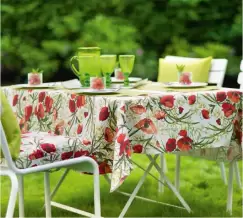 Fata de masa Sander Garden Bistro Alvor 135x170cm acoperire acrylica 01 Red imagine