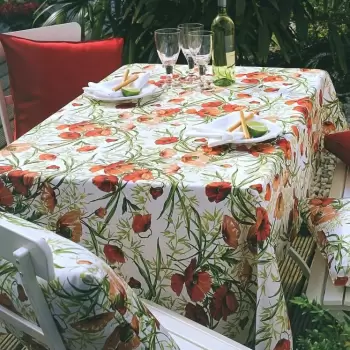 Fata de masa Sander Prints Alvor 150x250cm bumbac 100% 1 Red imagine