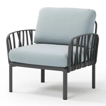 Fotoliu exterior Nardi Komodo cadru antracit perne bleu ghiaccio Sunbrella imagine