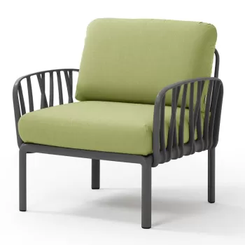 Fotoliu exterior Nardi Komodo cadru antracit perne verde avocado Sunbrella imagine