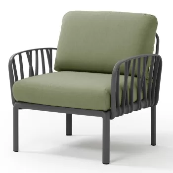 Fotoliu exterior Nardi Komodo cadru antracit perne verde giungla Sunbrella imagine