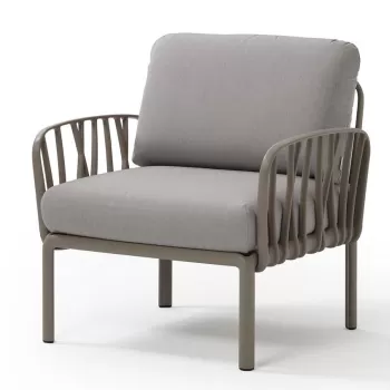 Fotoliu exterior Nardi Komodo cadru taupe perne gri komodo imagine