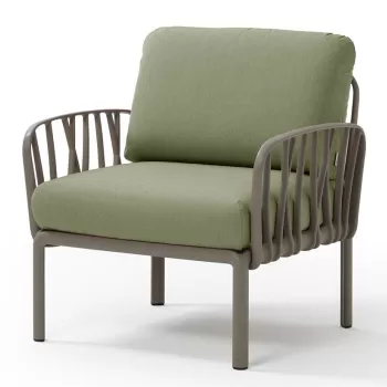Fotoliu exterior Nardi Komodo cadru taupe perne verde giungla Sunbrella imagine