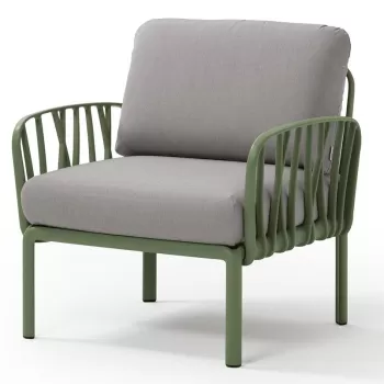 Fotoliu exterior Nardi Komodo cadru verde agave perne gri komodo imagine