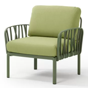 Fotoliu exterior Nardi Komodo cadru verde agave perne verde avocado Sunbrella imagine