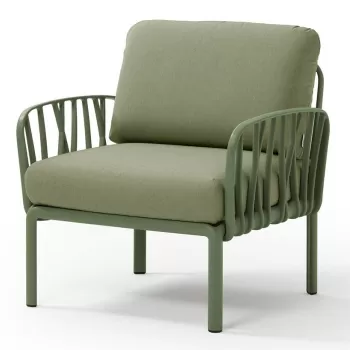 Fotoliu exterior Nardi Komodo cadru verde agave perne verde giungla Sunbrella imagine