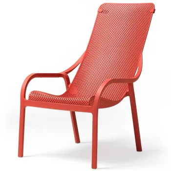 Fotoliu exterior Nardi Net Lounge rosu coral imagine