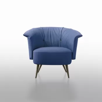 Fotoliu Gamma Dandy Luna PNA Piele Nabuk H271 HandMade in Italy imagine