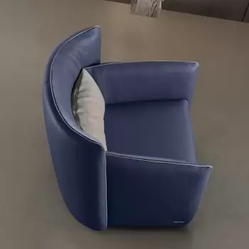 Fotoliu Gamma Tulip PNA piele Zero Impact F303 HandMade in Italy imagine