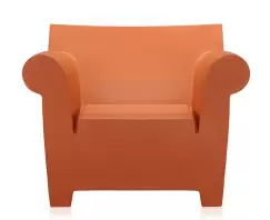 Fotoliu Kartell Bubble design Philippe Starck ocru imagine
