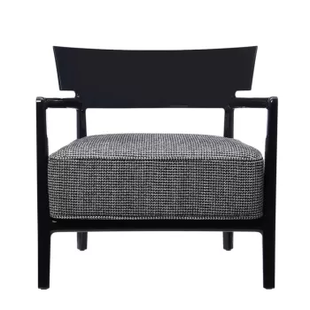 Fotoliu Kartell Cara design Philippe Starck & Sergio Schito cadru negru tapiterie Fancy negru-bej imagine