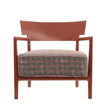 Fotoliu Kartell Cara design Philippe Starck & Sergio Schito cadru ruginiu tapiterie Fancy ruginiu-bej imagine