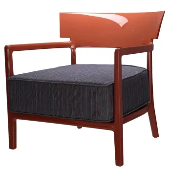 Fotoliu Kartell Cara Outdoor design Philippe Starck & Sergio Schito cadru Rust perna Blue-Orange imagine