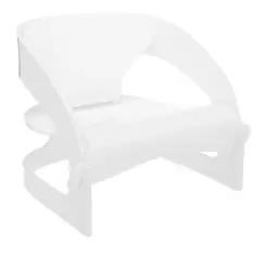Fotoliu Kartell Joe Colombo design Joe Colombo alb mat imagine