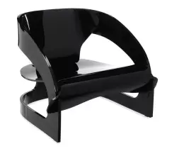 Fotoliu Kartell Joe Colombo design Joe Colombo negru mat imagine