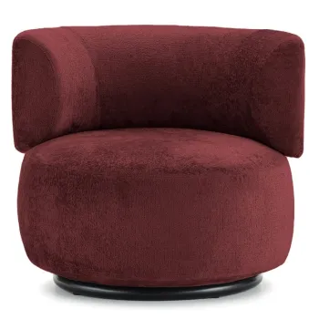 Fotoliu Kartell K-Waiting design Rodolfo Dordoni Chenille Burgundy imagine