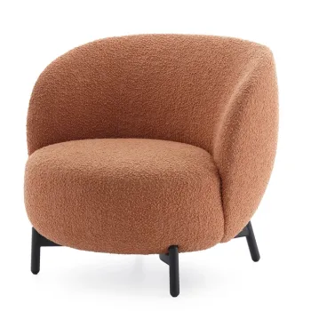 Fotoliu Kartell Lunam design Patricia Urquiola tapiterie Curly roz imagine