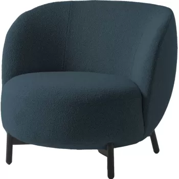 Fotoliu Kartell Lunam design Patricia Urquiola tapiterie Orsetto Albastru imagine