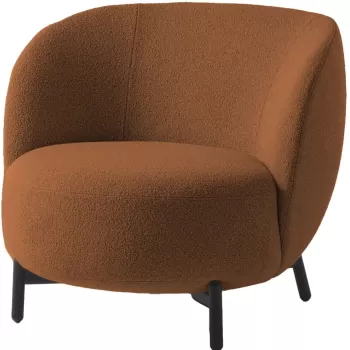 Fotoliu Kartell Lunam design Patricia Urquiola tapiterie Orsetto Caramiziu imagine