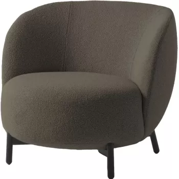 Fotoliu Kartell Lunam design Patricia Urquiola tapiterie Orsetto Maro imagine