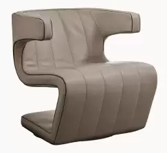 Fotoliu rotativ Gamma Dandy Dean POL piele Danka F777 HandMade in Italy imagine