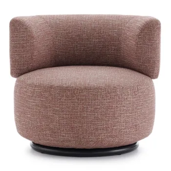 Fotoliu rotativ Kartell K-Waiting design Rodolfo Dordoni Texture Burgundy imagine