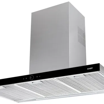 Hota decorativa Teka DLH 1186 T ultraslim 110cm 3 trepte + intensiv 920 m3/h Free Outlet Inox - cristal negru imagine