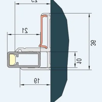 Kit pentru inchidere usa in nisa Ronal (SanSwiss) Cadura  auriu imagine