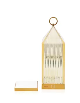 Lampa portabila de exterior Kartell Lantern design Fabio Novembre 1 2W LED chihlimbar transparent imagine