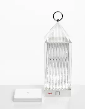 Lampa portabila de exterior Kartell Lantern design Fabio Novembre 1 2W LED transparent imagine
