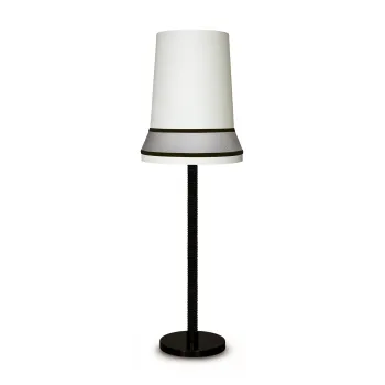 Lampadar Contardi Audrey  design Massimiliano Raggi  LED 3x14W  negru lucios  alb bumbac imagine