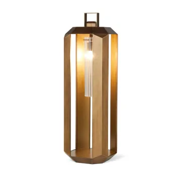 Lampadar Contardi Cube Large  design Massimiliano Raggi  LED 1x14W E27  h 105cm  bronz satinat  auriu lacuit imagine