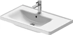 Lavoar asimetric Duravit D-Neo 80cm montare pe mobilier orientare stanga alb imagine