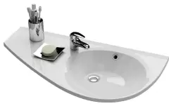 Lavoar asimetric Ravak Avocado L 85x45cm orientare stanga compozit imagine