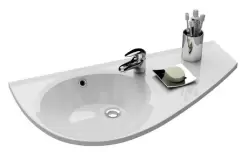 Lavoar asimetric Ravak Avocado R 85x45cm orientare dreapta compozit imagine