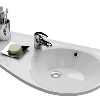 Lavoar asimetric Ravak Avocado R 85x45cm  orientare dreapta  compozit imagine
