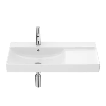 Lavoar asimetric Roca Ona 80x46cm orientare dreapta alb imagine