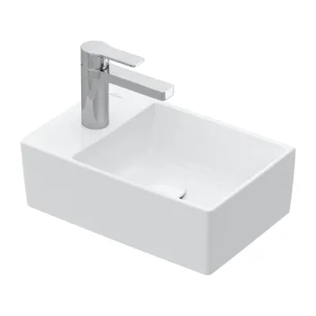 Lavoar asimetric Villeroy & Boch Memento 2.0  40x26cm  fara preaplin  Alb Alpin imagine