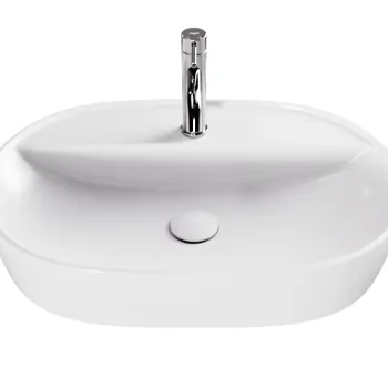 Lavoar Besco Anes Cera-Line 60x40cm  montare pe blat  alb imagine