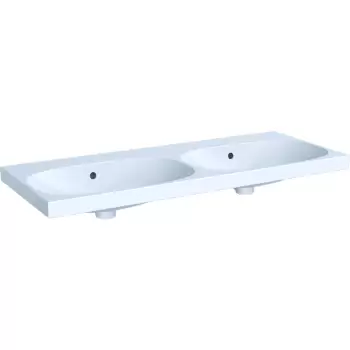 Lavoar dublu Geberit Acanto 120x48.2cm fara orificii baterie montare pe mobilier alb imagine
