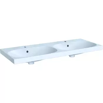 Lavoar dublu Geberit Acanto 120x48.2cm montare pe mobilier alb imagine