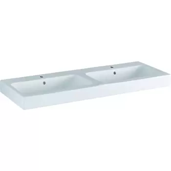 Lavoar dublu Geberit iCon 120x48.5cm montare pe mobilier alb imagine
