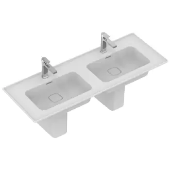 Lavoar dublu Ideal Standard Strada II 124cm montare pe mobilier sau cu semipicior imagine