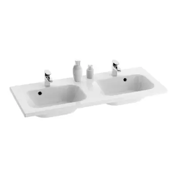 Lavoar dublu Ravak Concept Chrome 120x49cm montare pe mobilier alb imagine