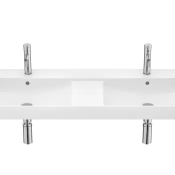 Lavoar dublu Roca Ona 120x46cm Supraglaze alb imagine