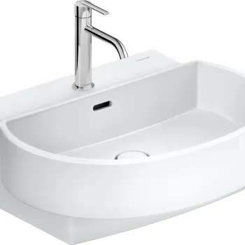 Lavoar Duravit Balcoon 60x48cm  ventil click-clack cu capac ceramic  DuraShield  alb imagine