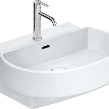 Lavoar Duravit Balcoon 60x48cm  ventil click-clack cu capac ceramic  DuraShield  alb mat imagine