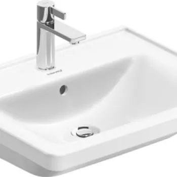 Lavoar Duravit D-Neo 60x48cm WonderGliss montare pe mobilier finisaj suplimentar alb imagine